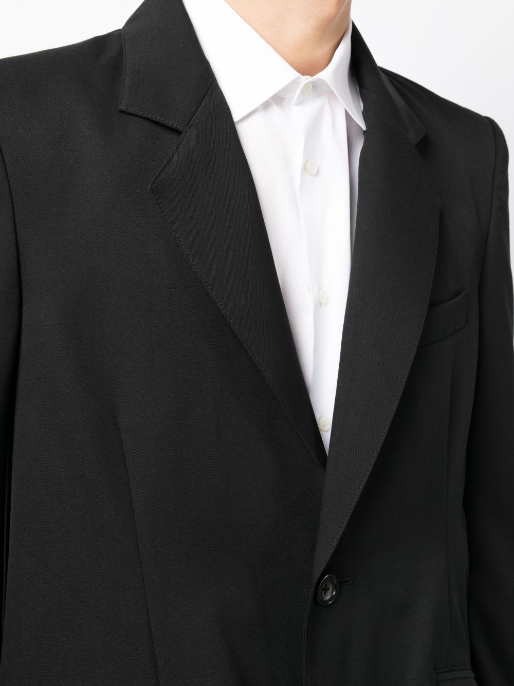 asymmetric wool blazer - 5