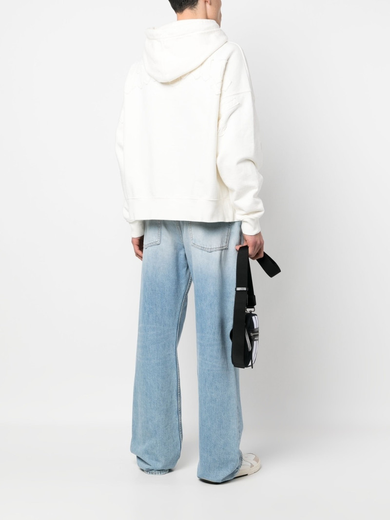 Palm Angels logo-detail cotton hoodie outlook