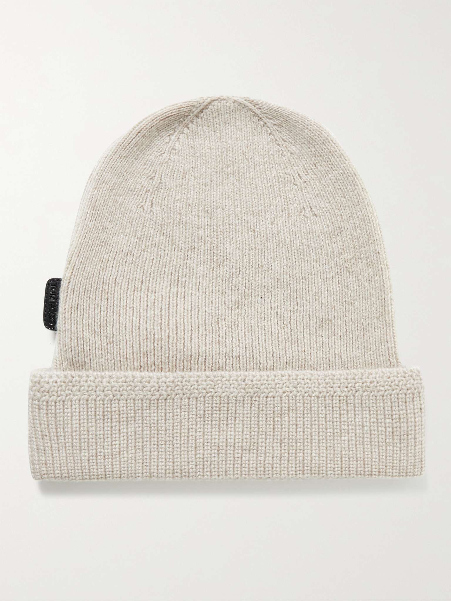 Ribbed Cashmere Beanie - 1