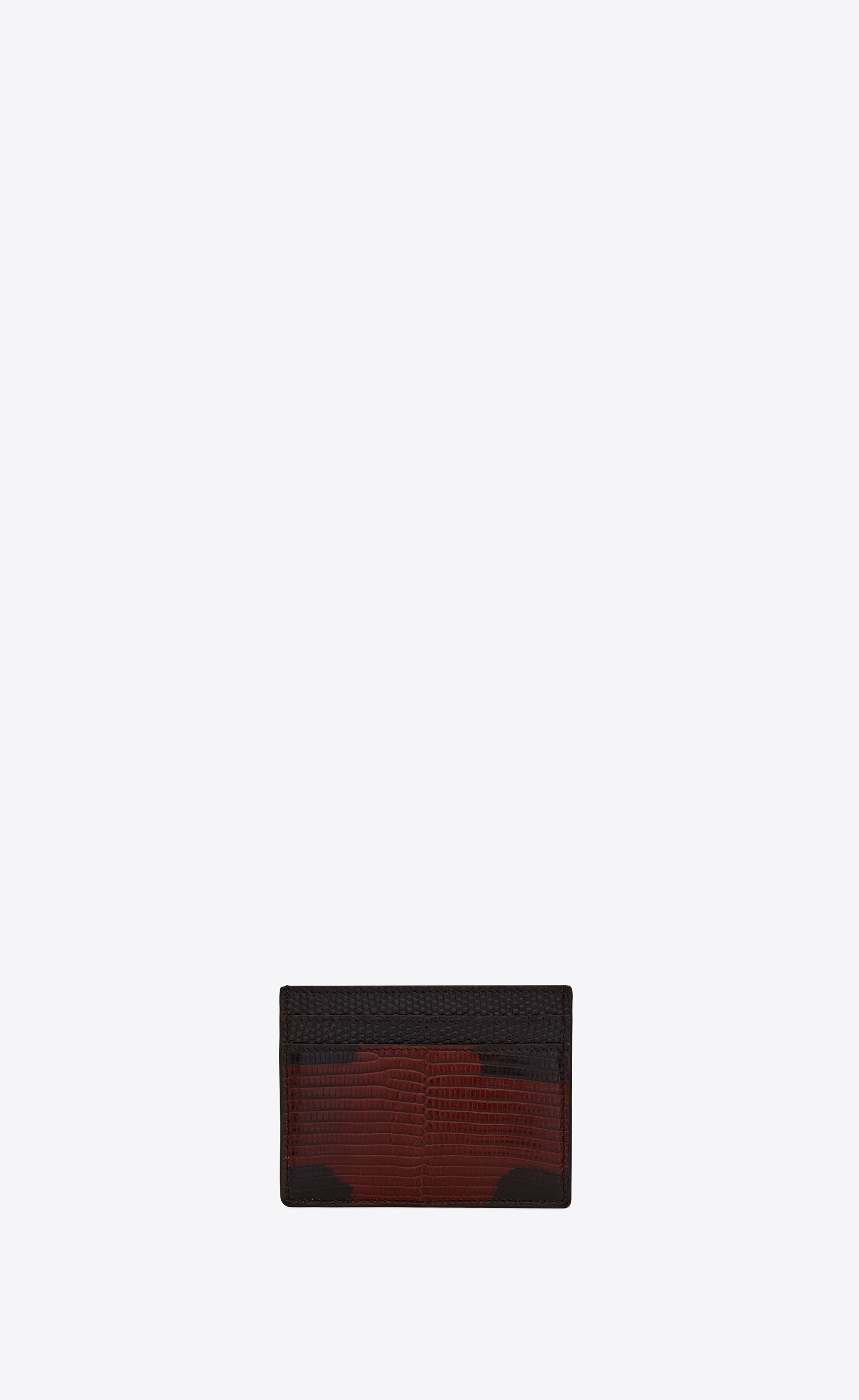 saint laurent paris credit card case in lizard - 2