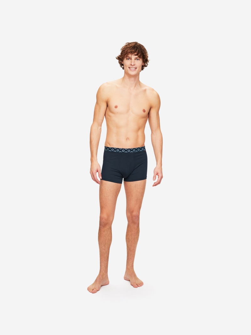 Men's Boxer Briefs Band 54 Pima Cotton Stretch Navy - 4