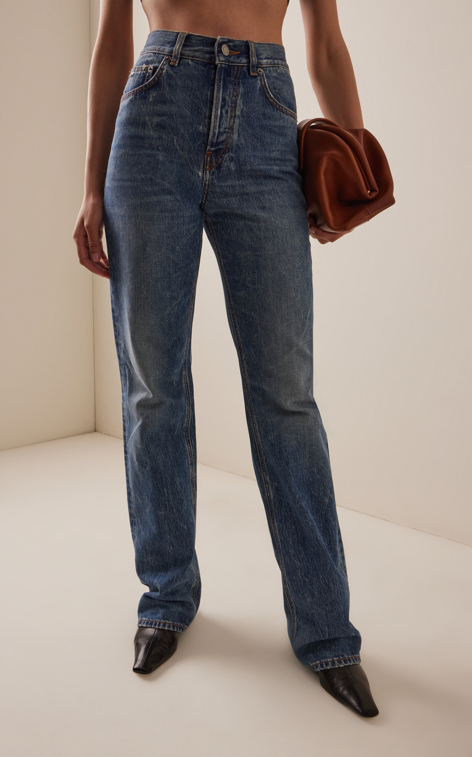Star Rigid High-Rise Straight-Leg Jeans dark wash - 3