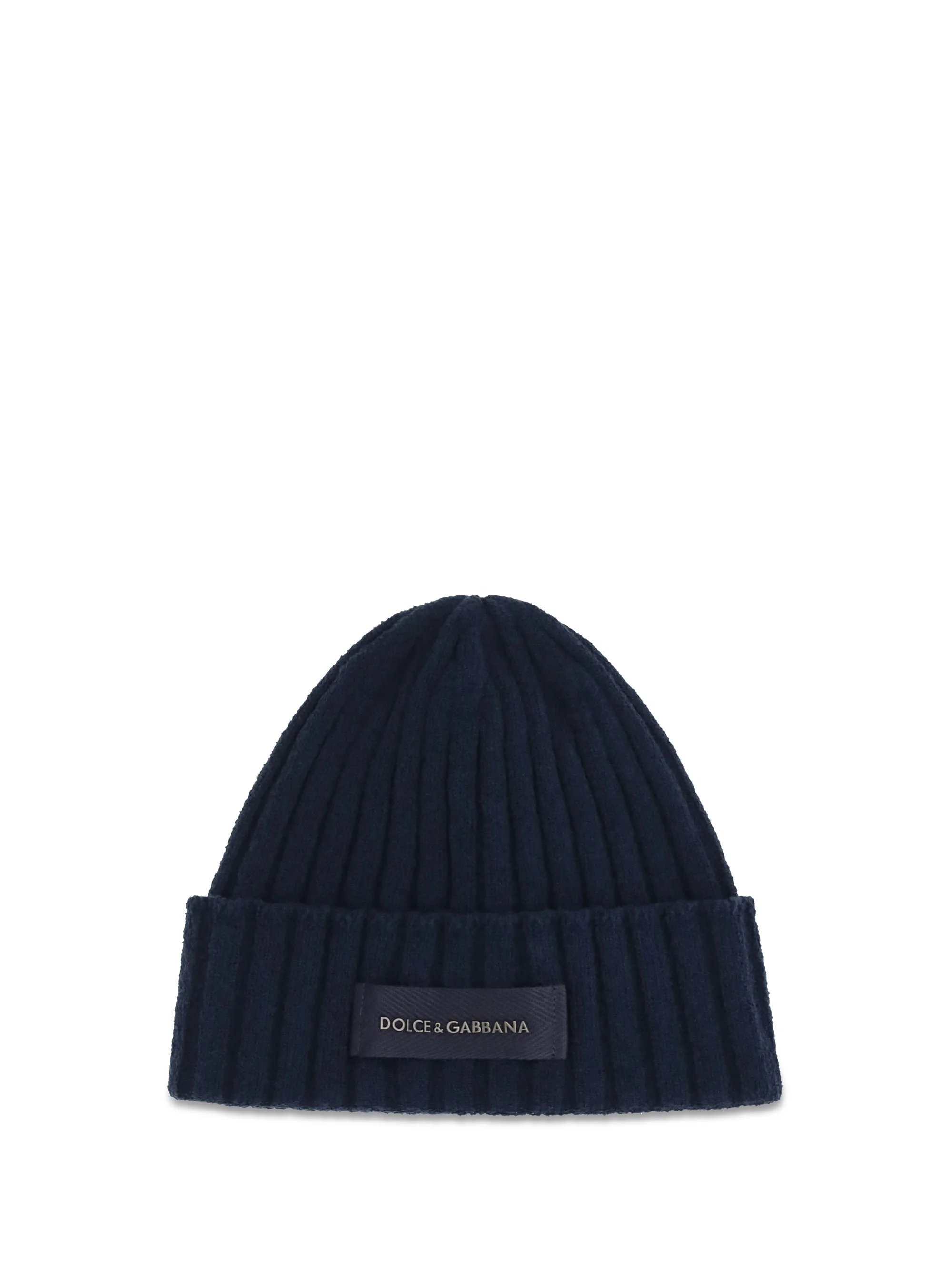 Dolce & Gabbana Wool Beanie Hat Blu Scurissimo Men - 1