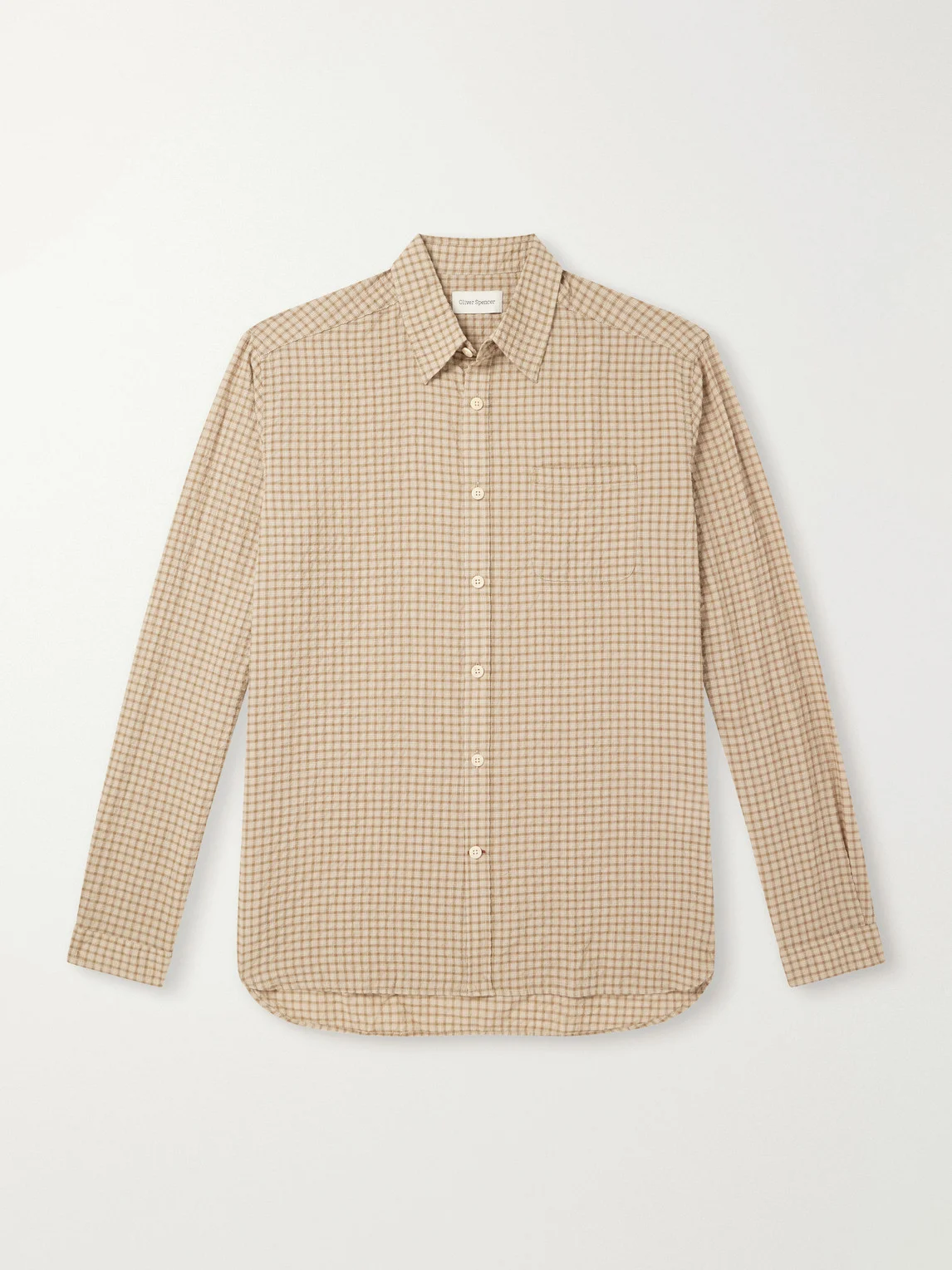 Checked Cotton-Blend Seersucker Shirt - 1