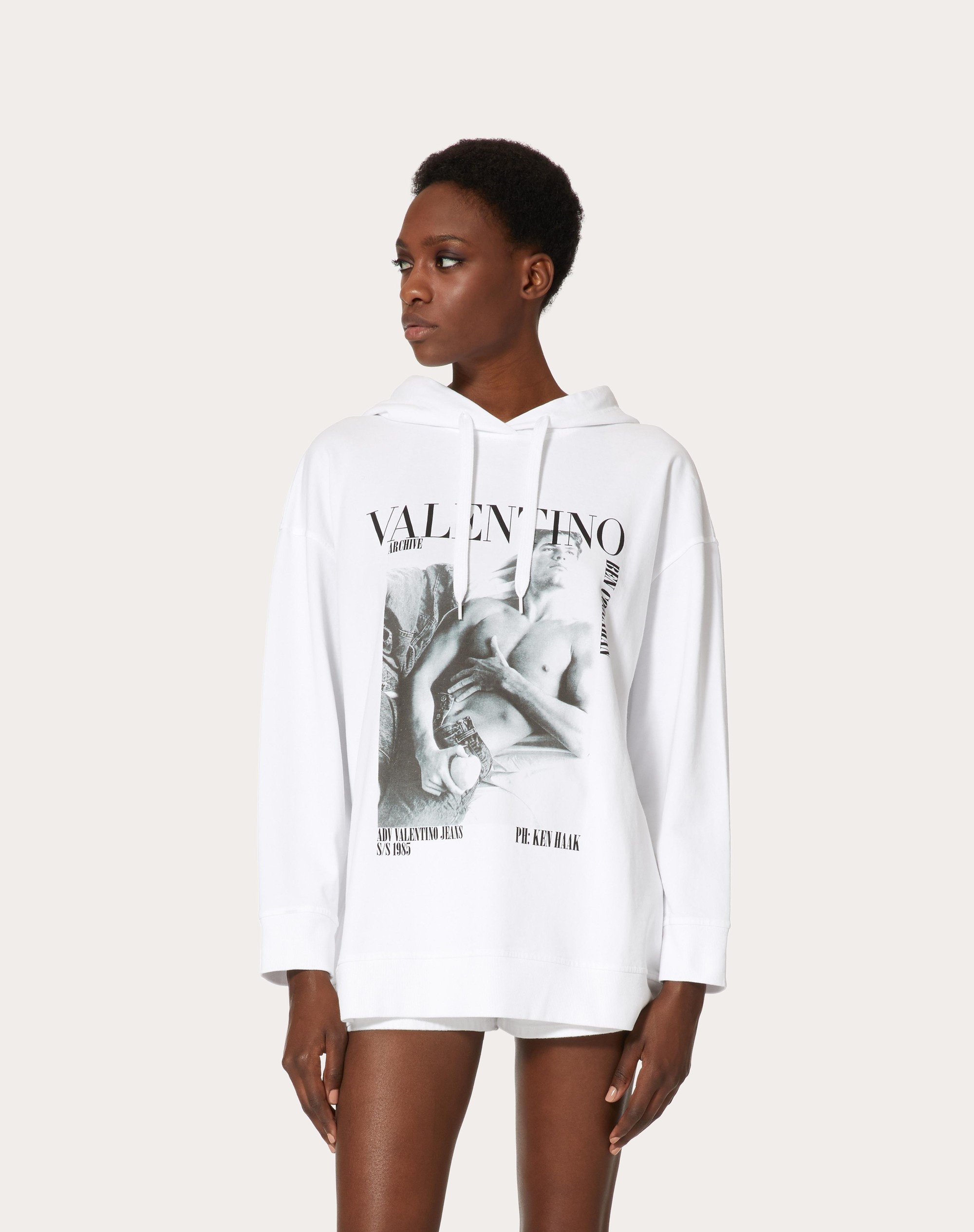JERSEY SWEATSHIRT WITH VALENTINO ARCHIVE 1985 PRINT - 3
