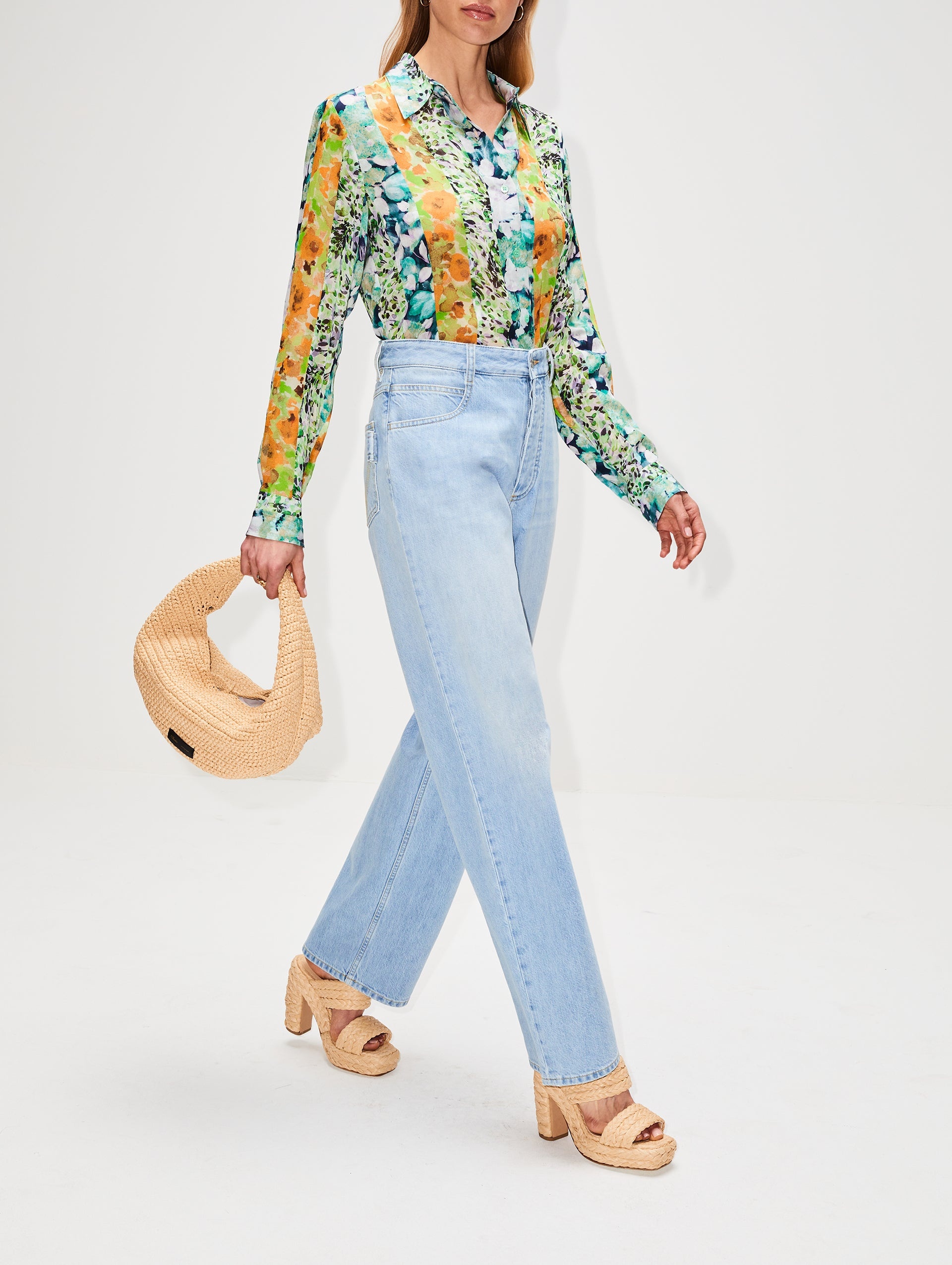 パンツ BOTTEGA VENETA Wide Leg Bleached Denim BOTTEGA VENETA Wide Leg Bleached Denim 【公式通販】