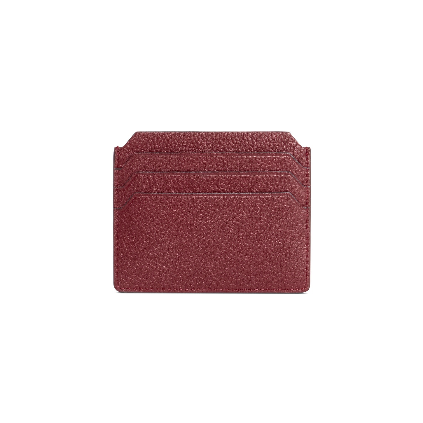Red tumbled leather credit card holder - 2