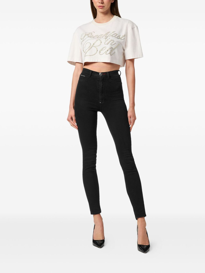 PHILIPP PLEIN crystal-embellished T-shirt outlook