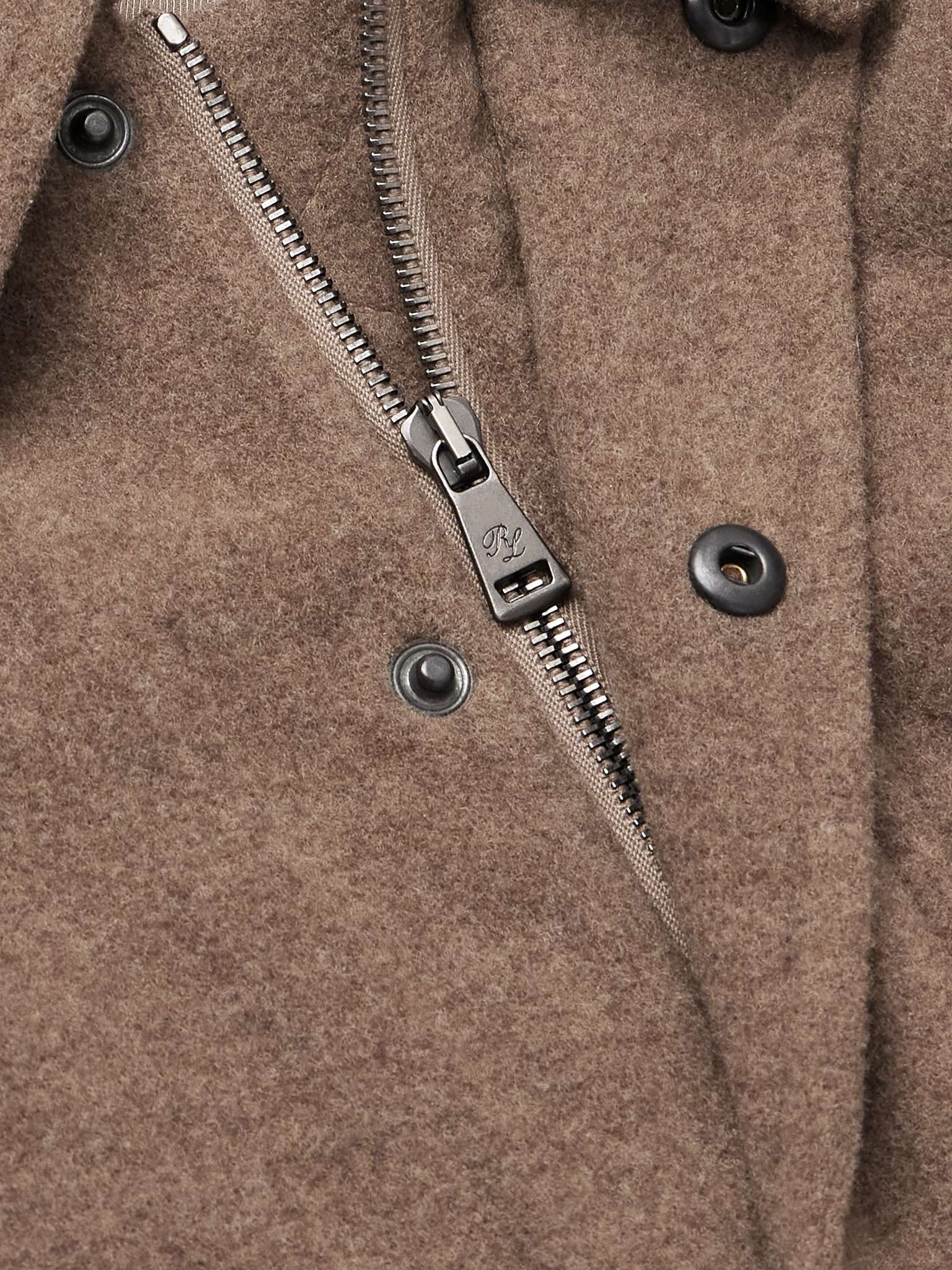 Deshler Brushed Wool-Blend Flannel Bomber Jacket - 5