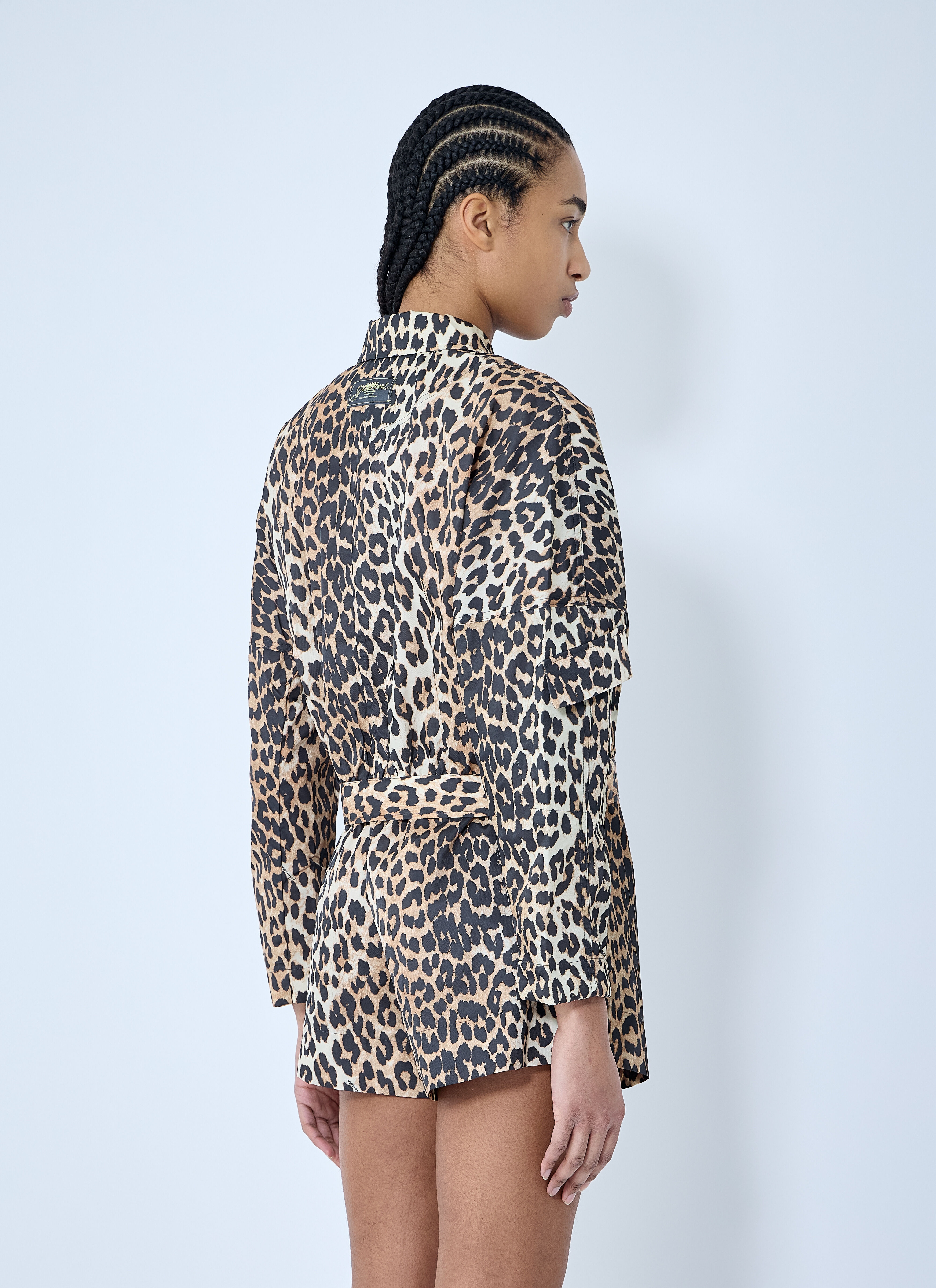 Duchesse Leopard Print Short Jacket - 4