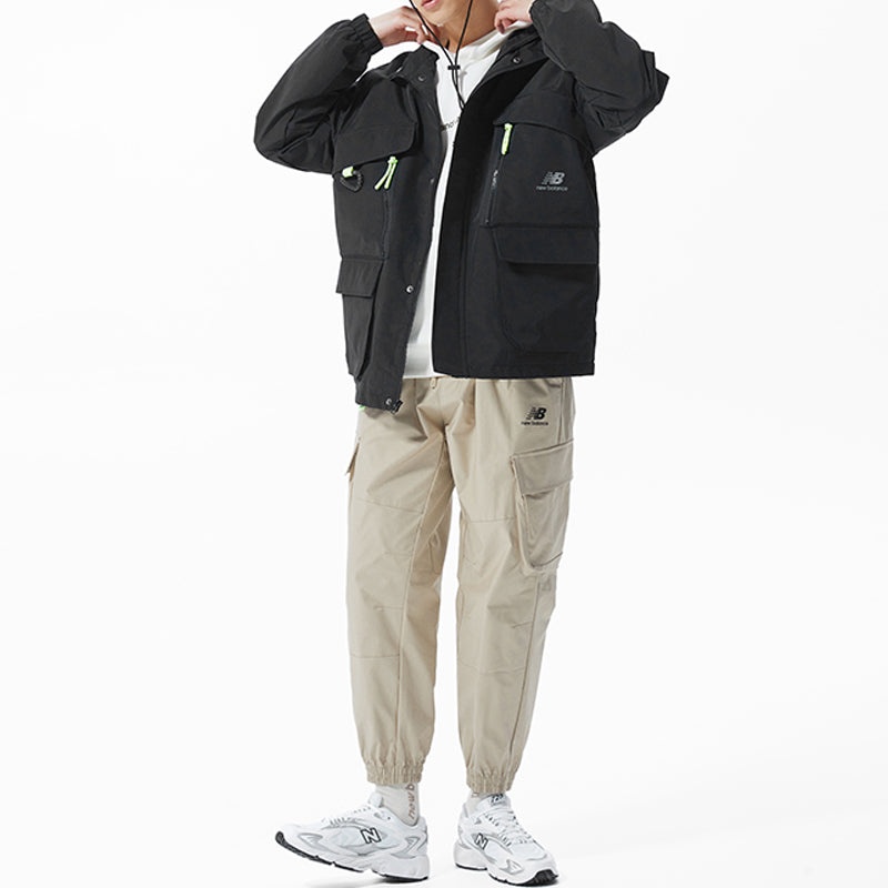 New Balance Men's New Balance Fleece Lined Stay Warm Woven Sports Jacket Black AMJ21357-BK - 3