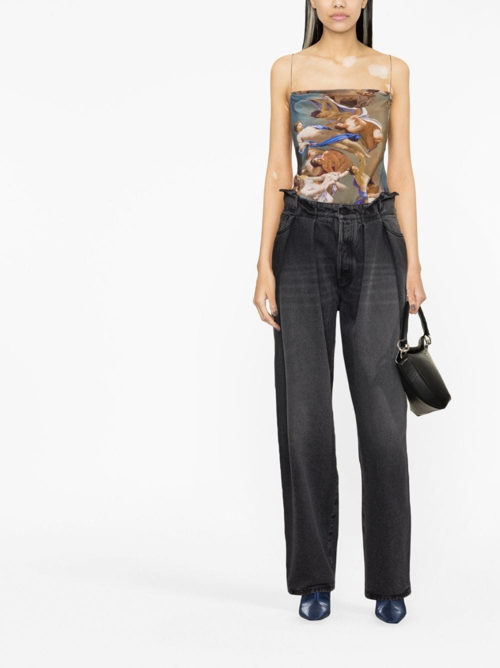 loose-fit paperbag jeans - 2