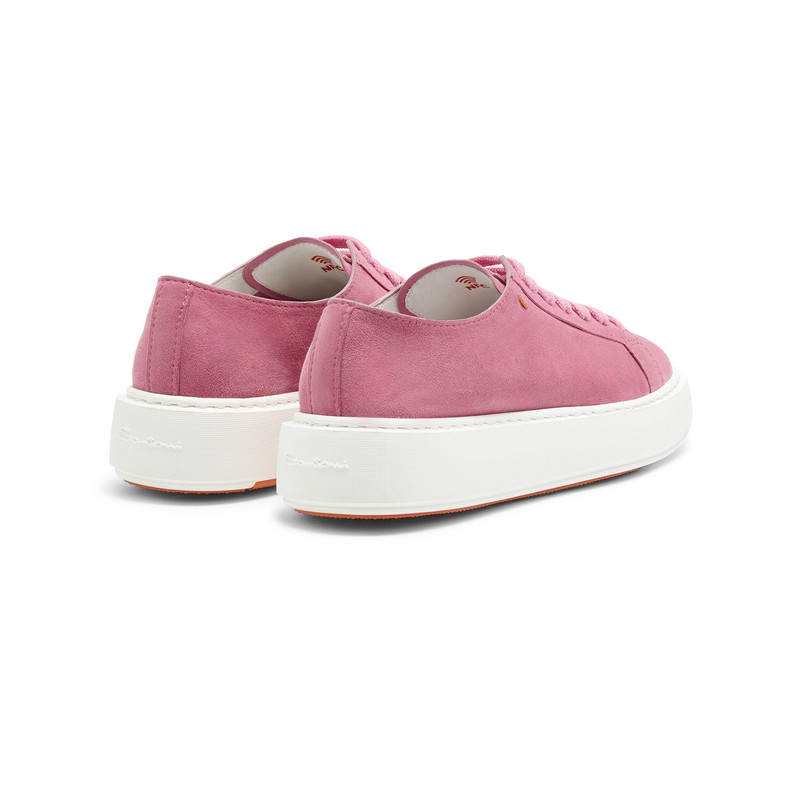 Women's pink suede sneaker 4