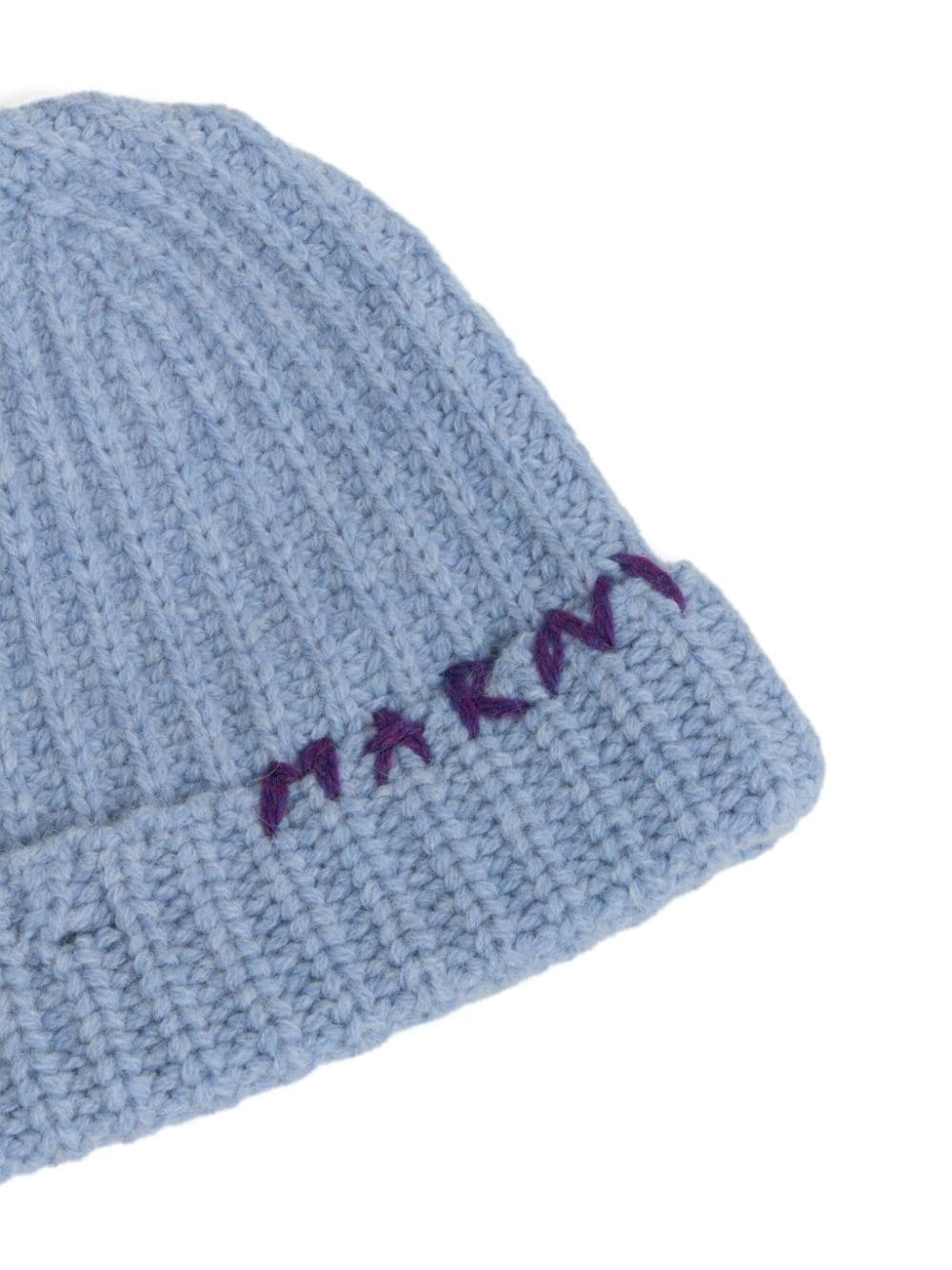 logo-embroidered wool beanie - 3