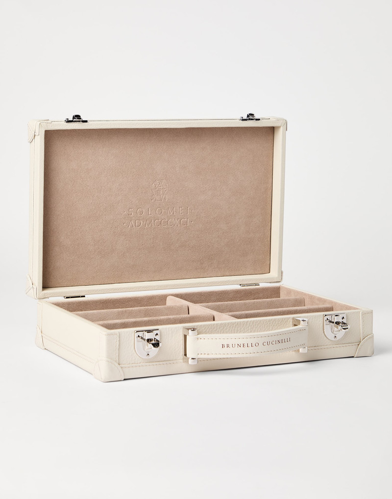 Brunello Cucinelli Grained calfskin glasses organizer outlook