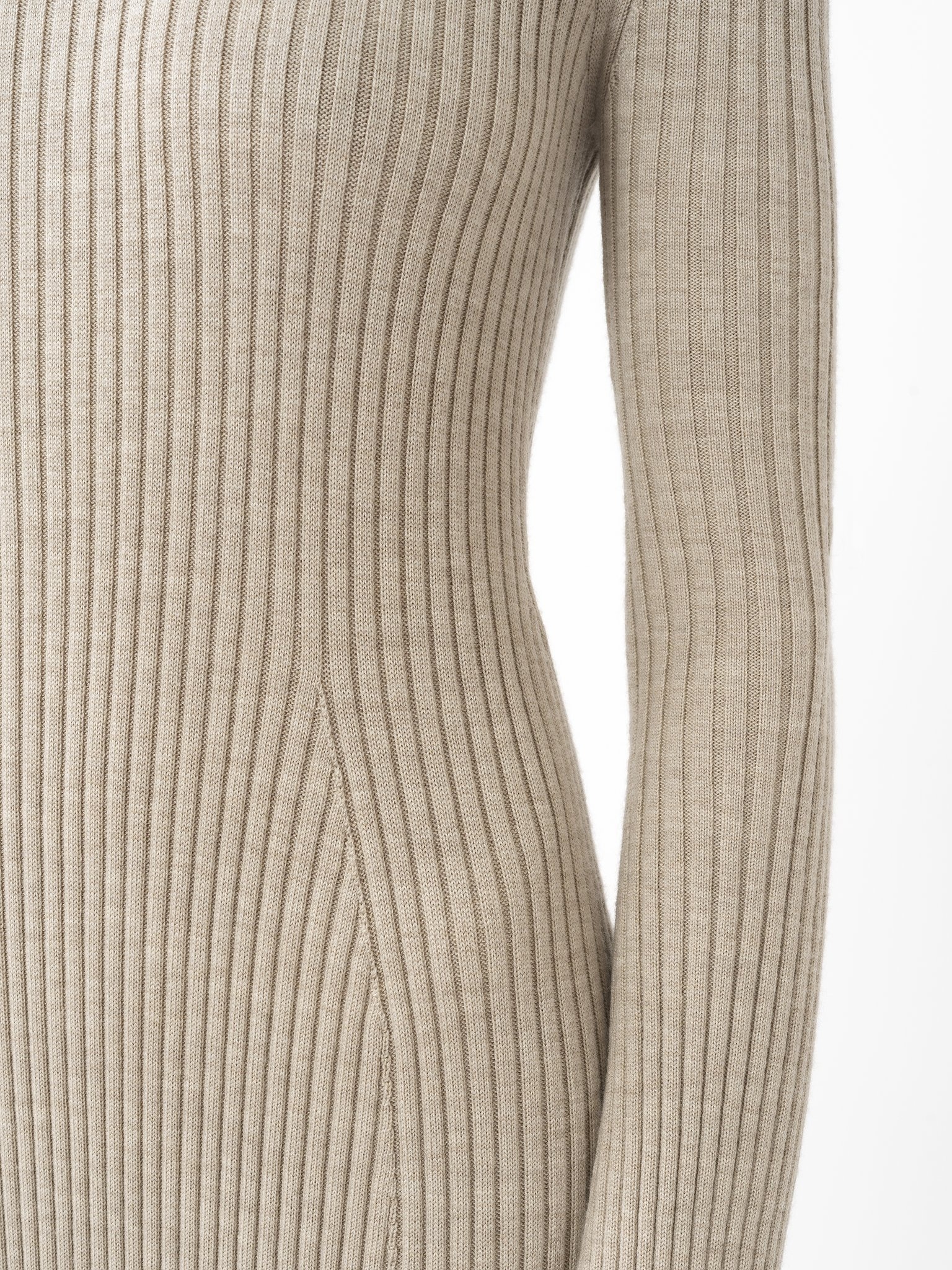 LONG RIBBED DRESS - 6