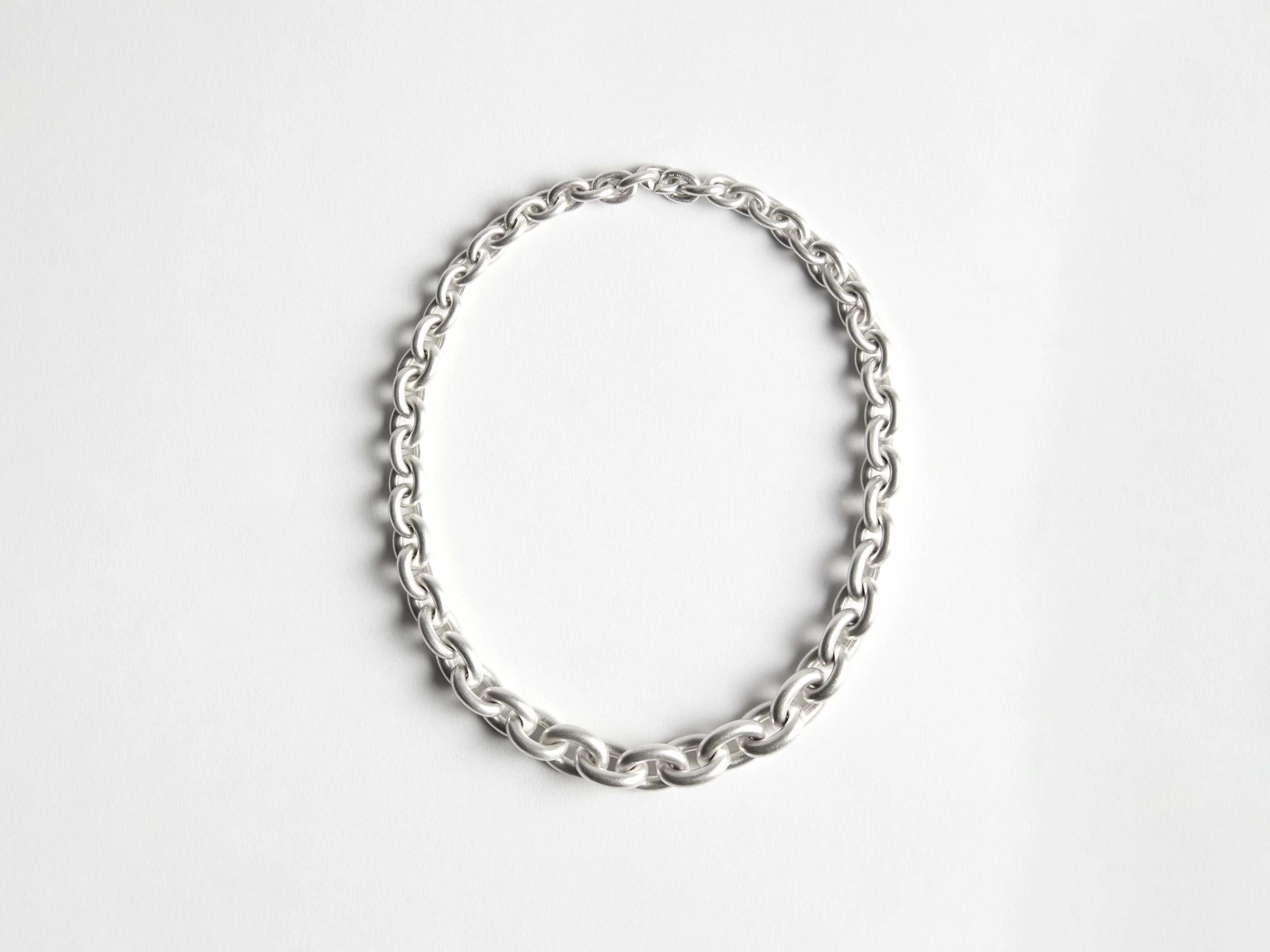 CHAIN-LINK NECKLACE IN 18KT WHITE GOLD - 1