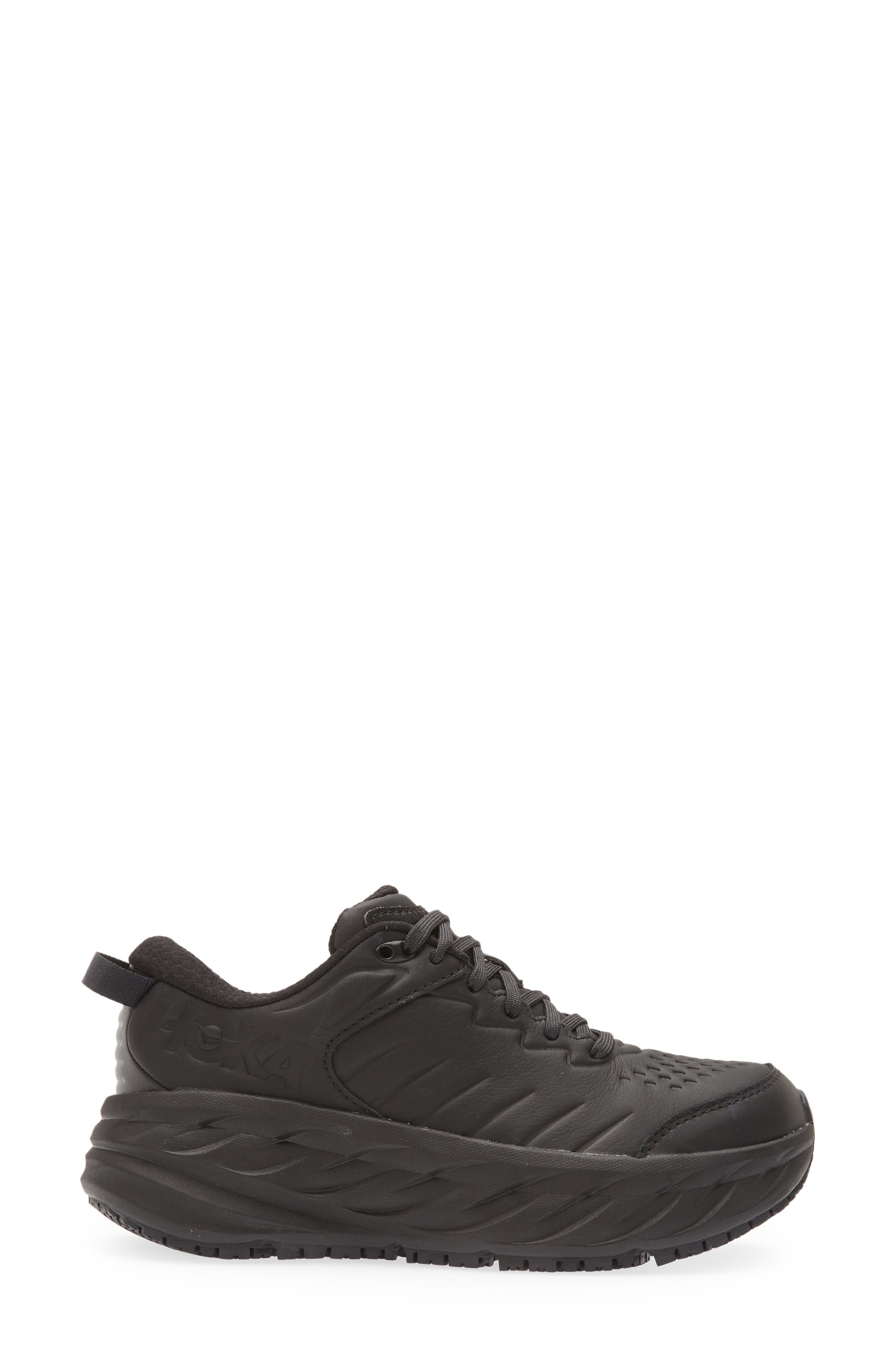 HOKA Bondi SR Water Resistant Running Shoe in Black /Black at Nordstrom - 3