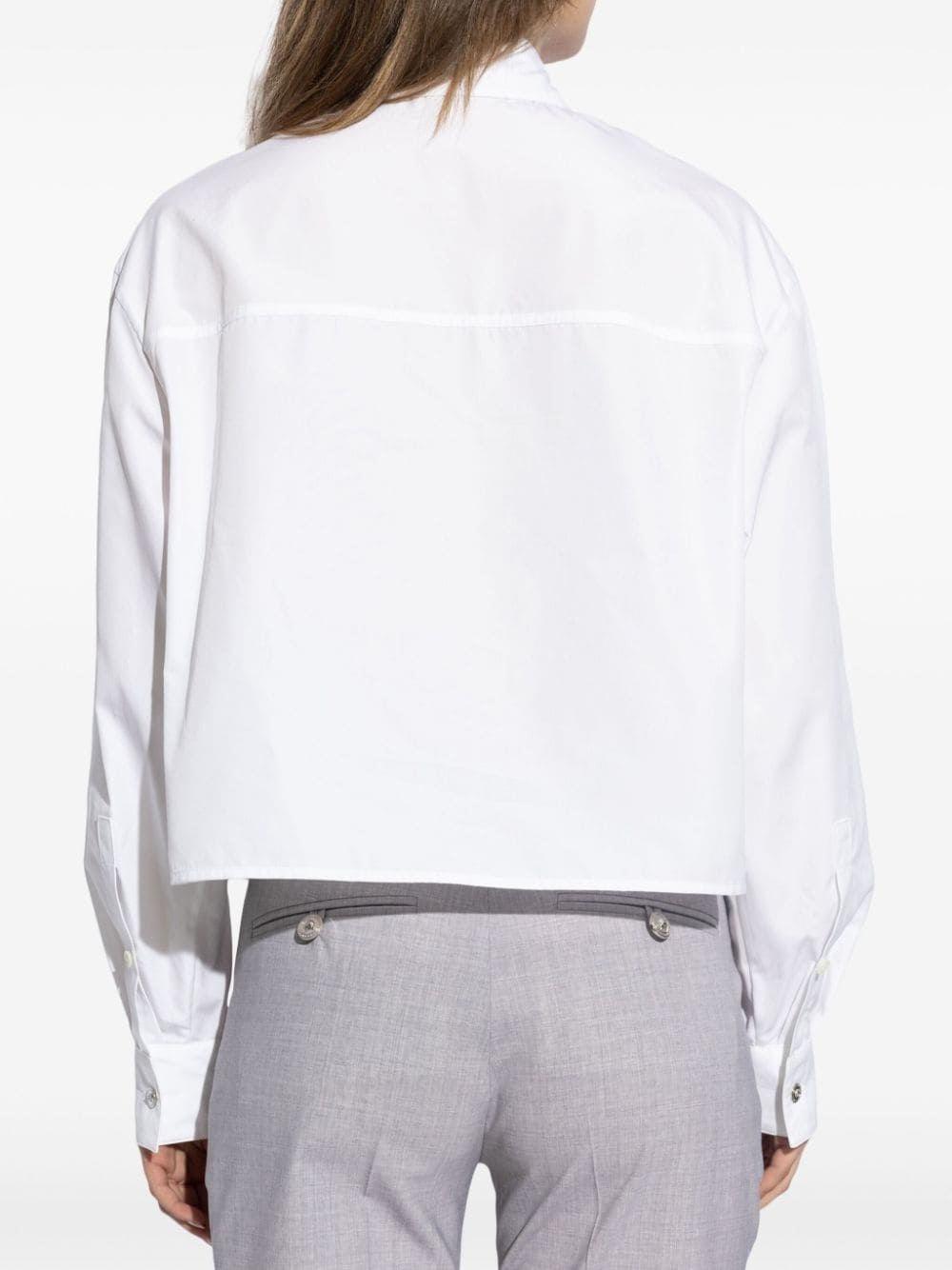 Medusa-plaque cotton shirt - 4
