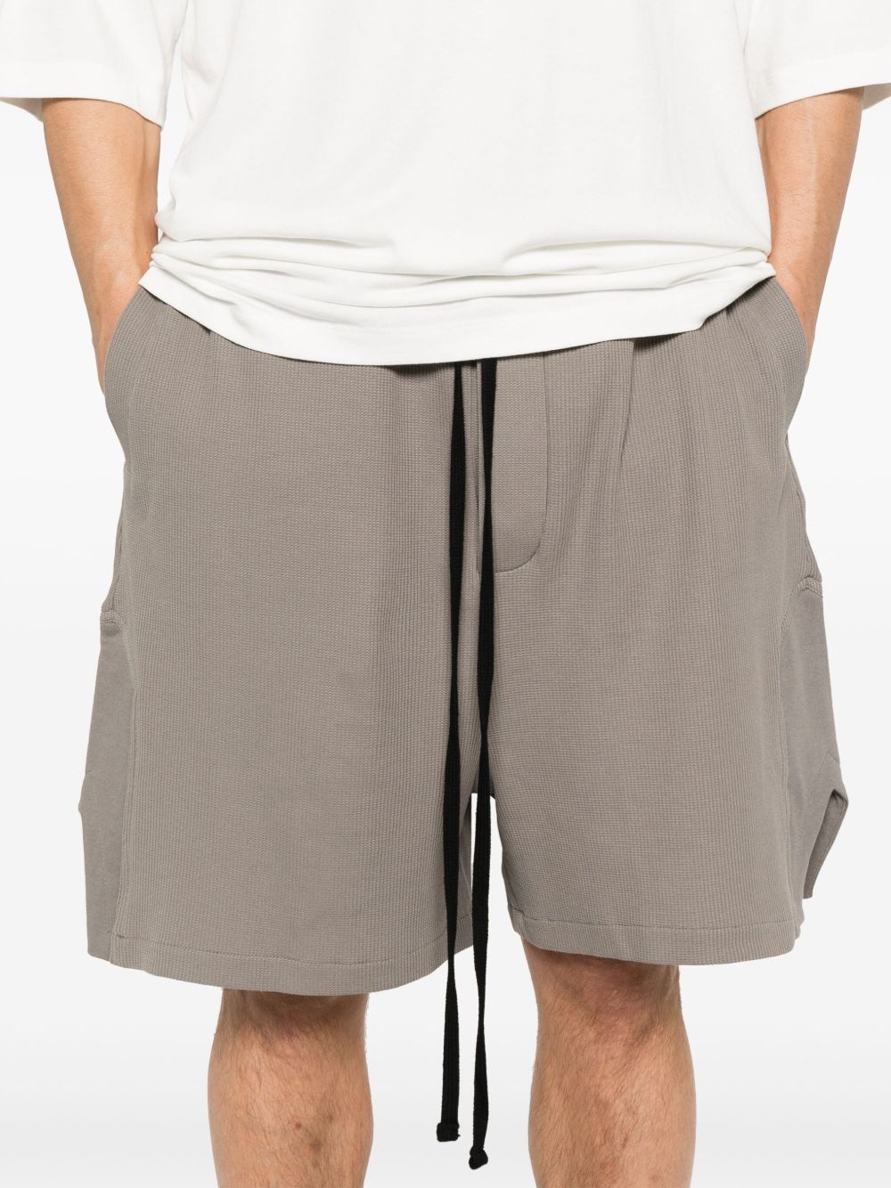 waffle-effect track shorts - 5