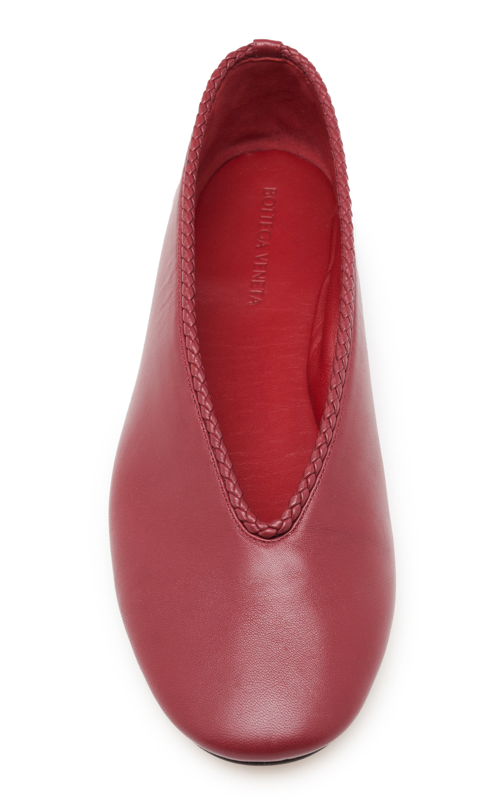 Leather Ballet Flats burgundy - 3