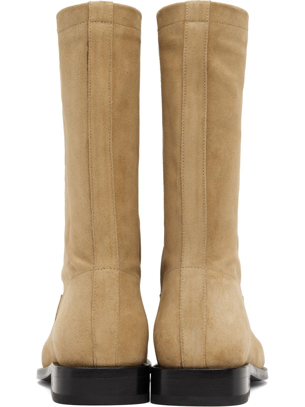 Beige Soft Workwear Boots - 2