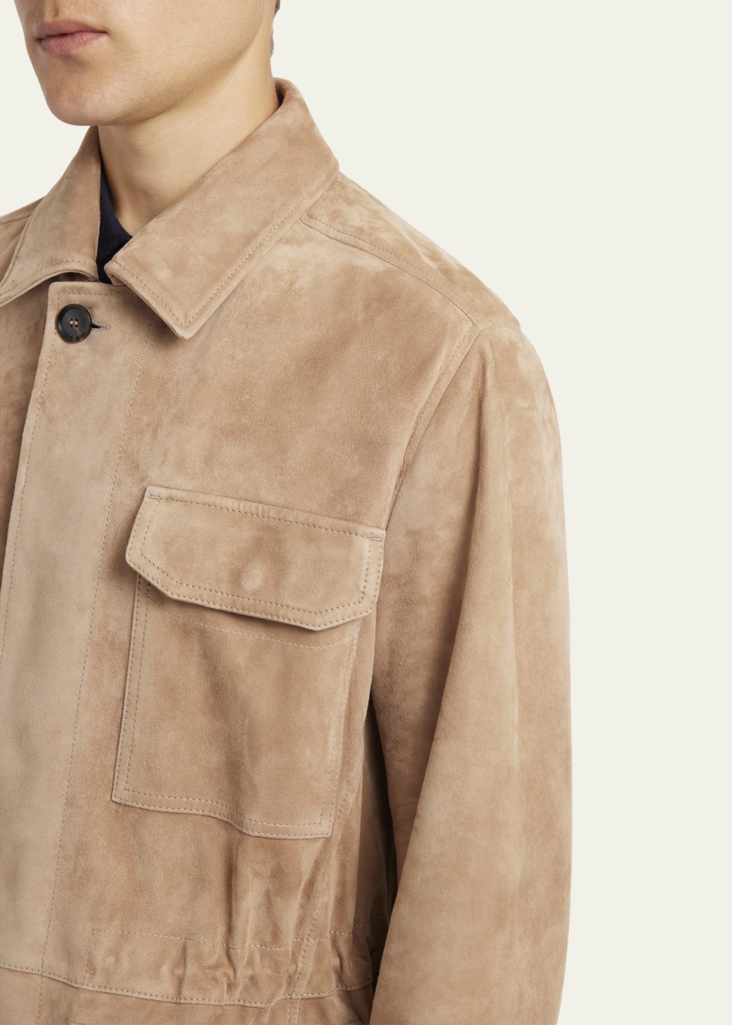 Men's Suede Field Jacket - 5