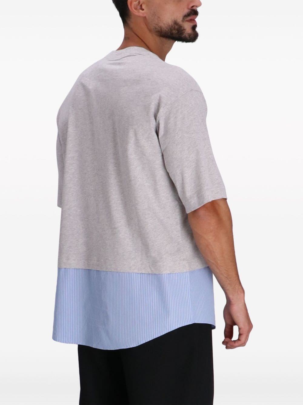 two-tone logo-print t-shirt - 4