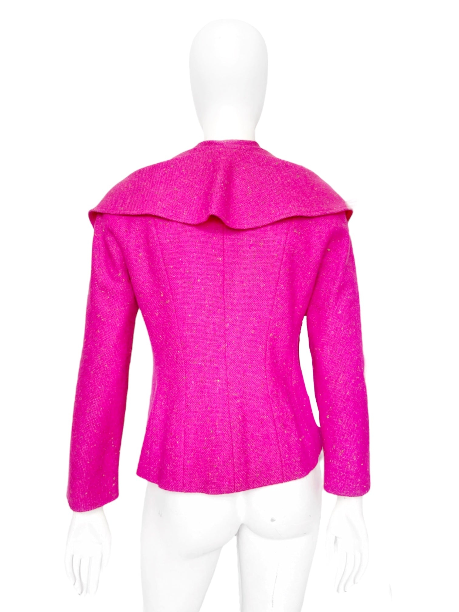 Christian Dior Fall 1998 John Galliano Candy Fuchsia Oversized Lapel Bar Jacket - 7