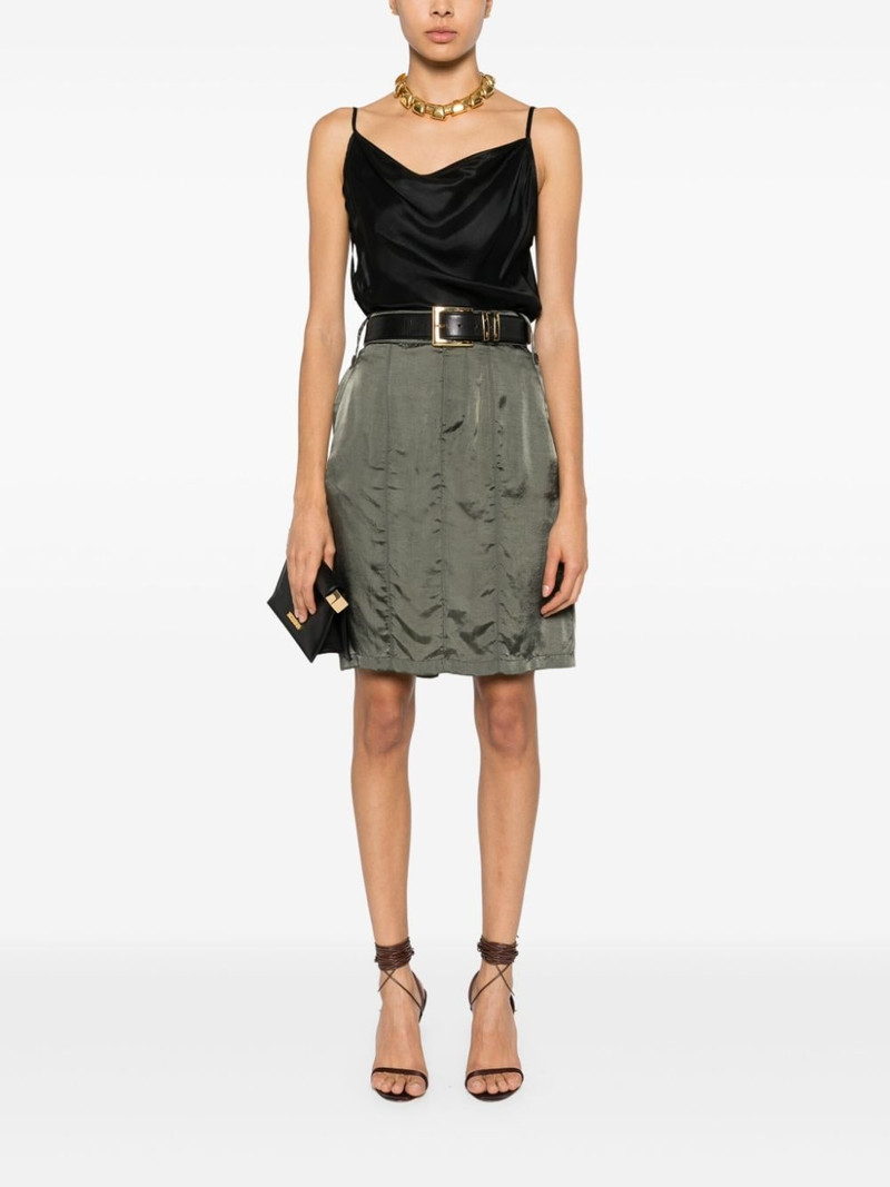 SAINT LAURENT satin pencil mini skirt outlook