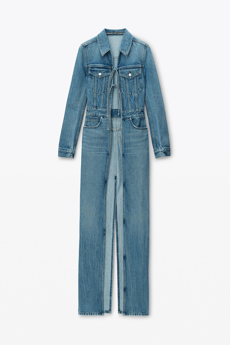Duster Denim Coat With Tie Front 1
