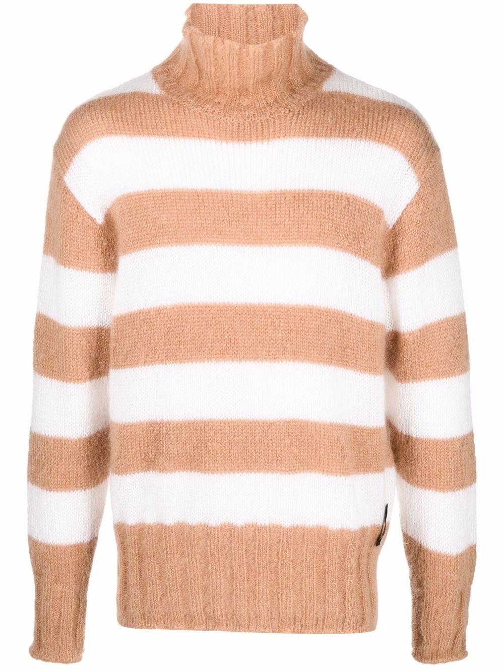 striped roll-neck jumper - 1