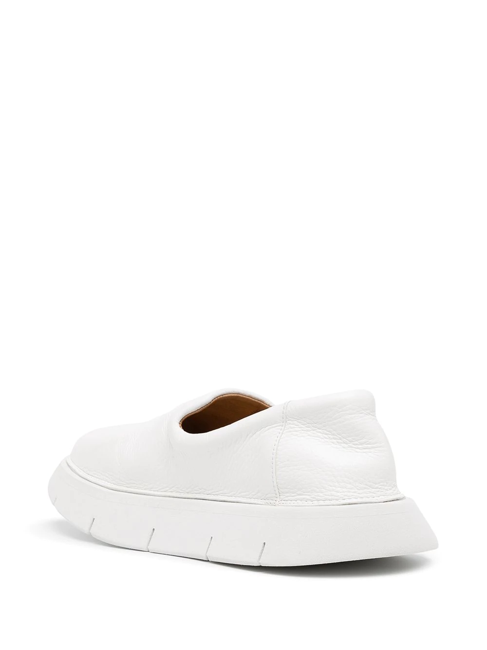 chunky sole leather loafers - 3