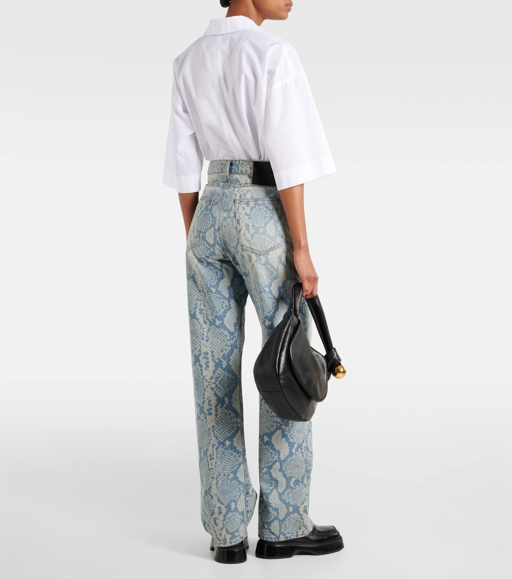 Diego snake-print straight jeans - 3