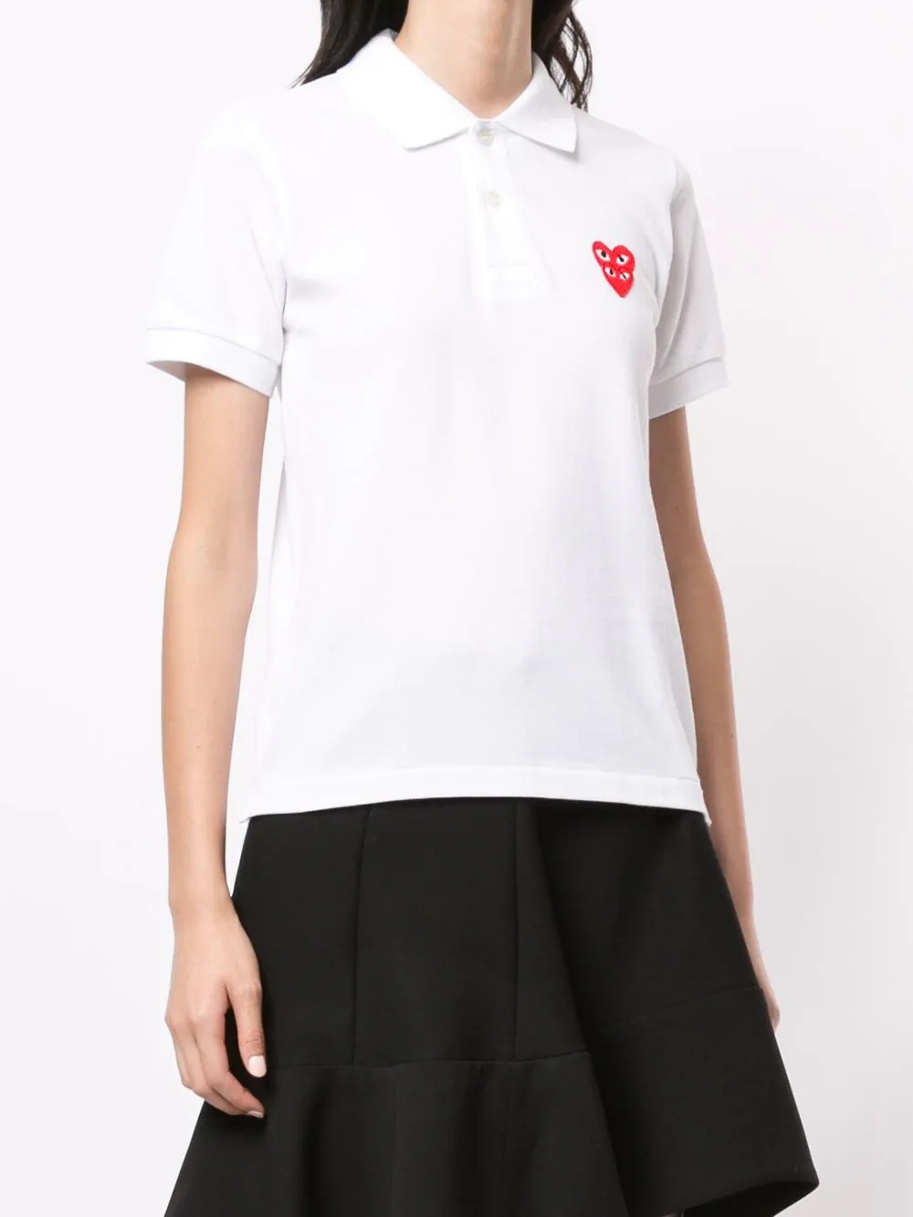 haert-patch polo shirt - 3