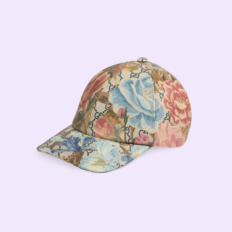 GG Supreme Flora print baseball hat 1