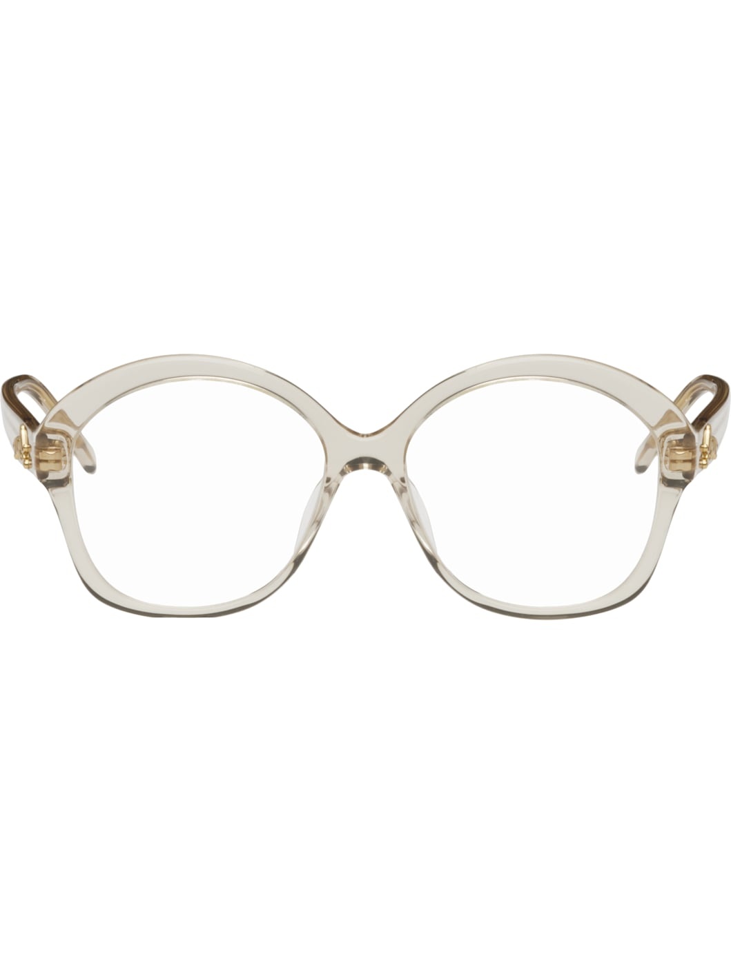 Beige Round Glasses - 1