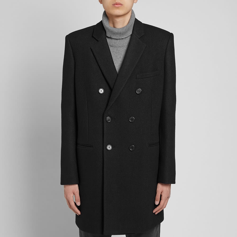 Saint Laurent Double Breasted Wool Coat - 4