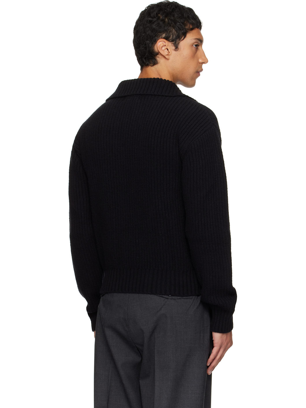 Black Collar Sweater - 3