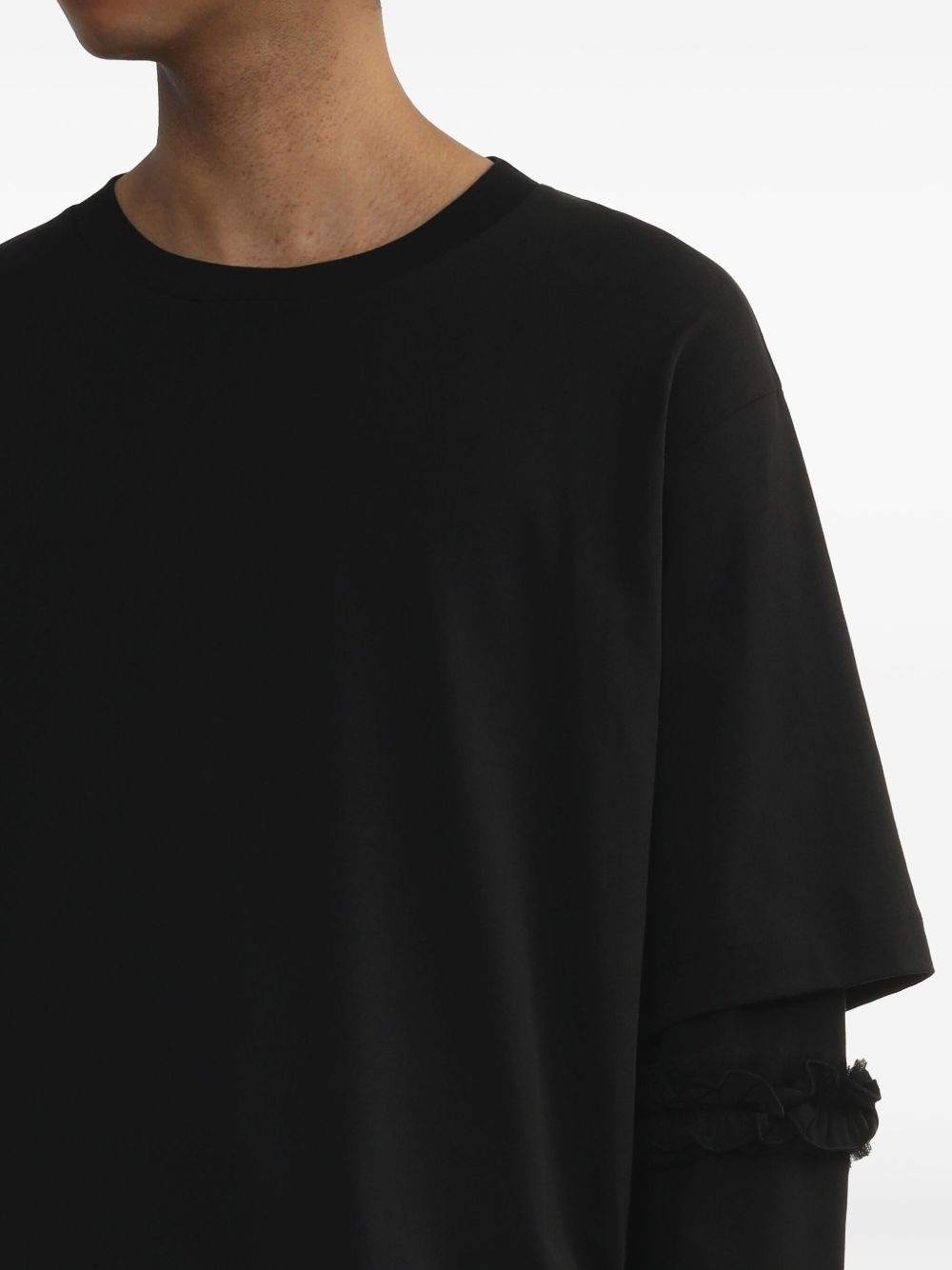 ruffle-detailing T-shirt - 5