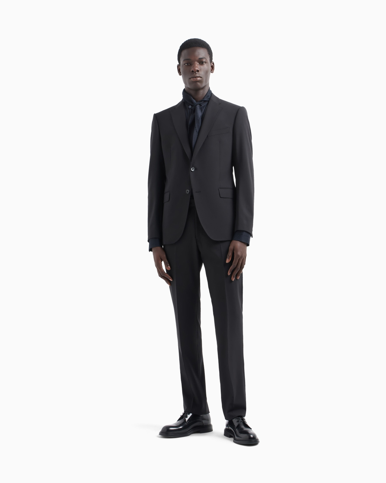 SINGLE-BREASTED SUIT IN VIRGIN-WOOL TWO-WAY STRETCH CANVAS - 4