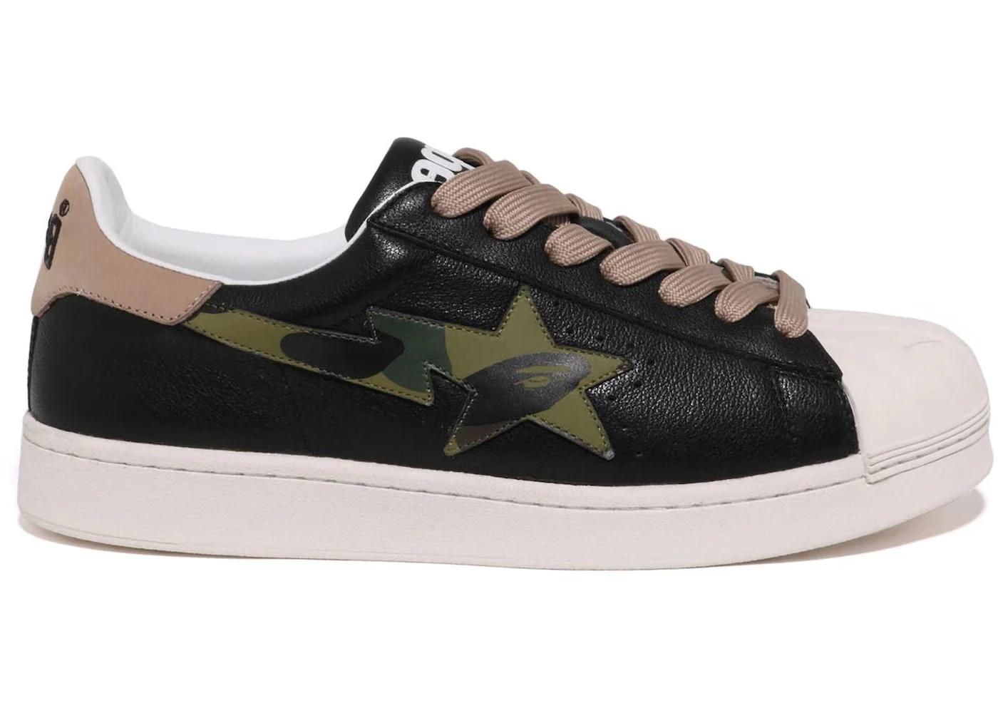 A Bathing Ape Skull Sta Black Beige - 1