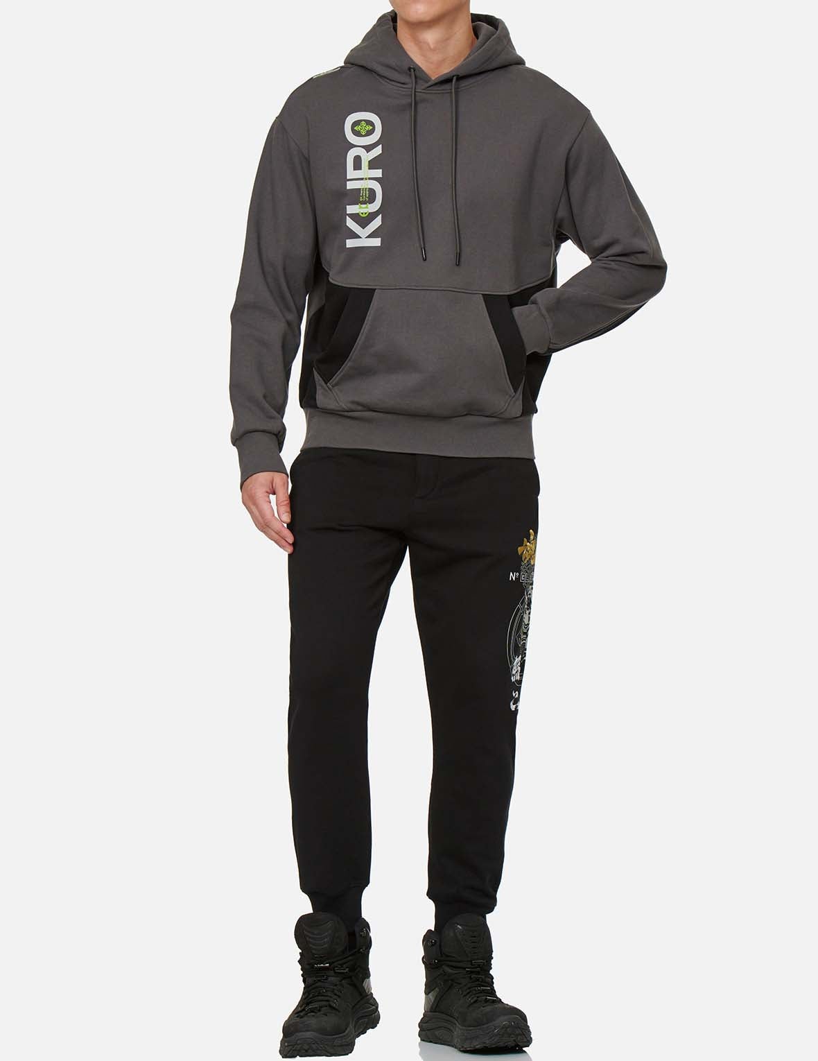 Color-Block Logo Print Hooded Sweatshirt - 6