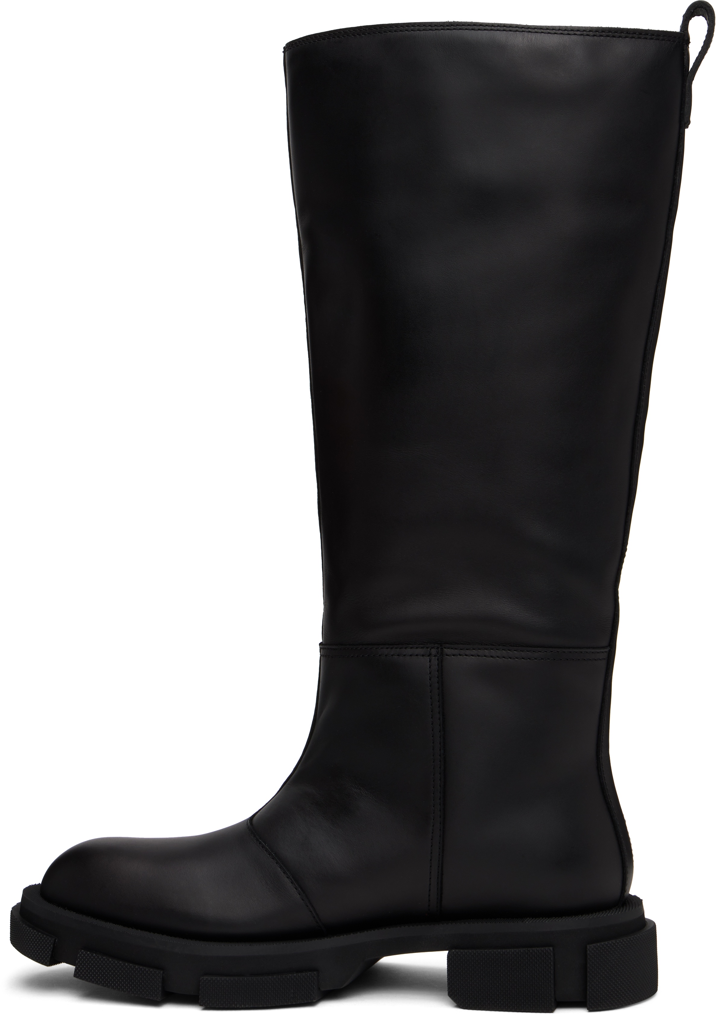 Black Gao Pierced Knee Boots - 3