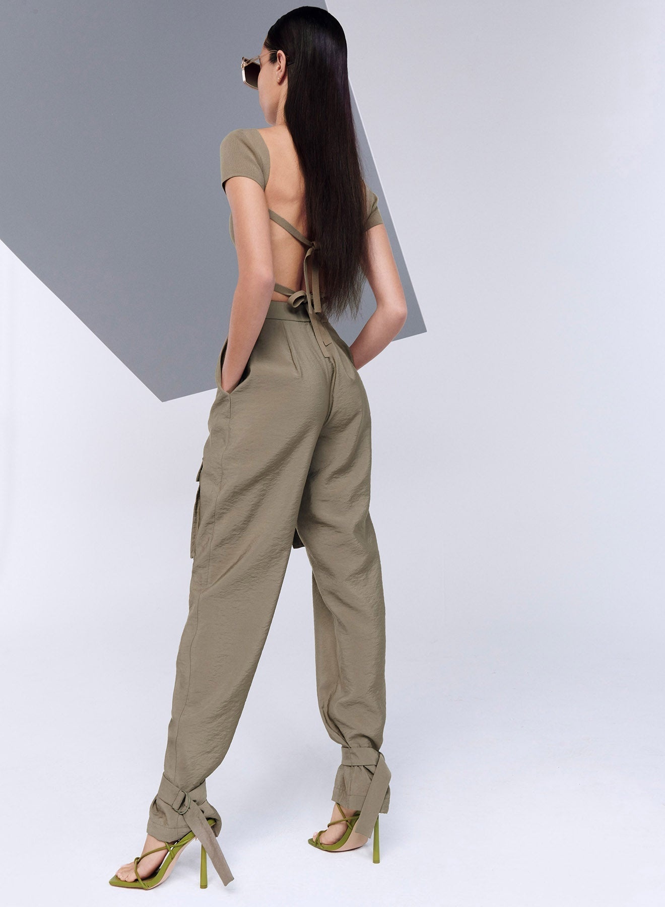 Boat Neck Tie Back Top - 3