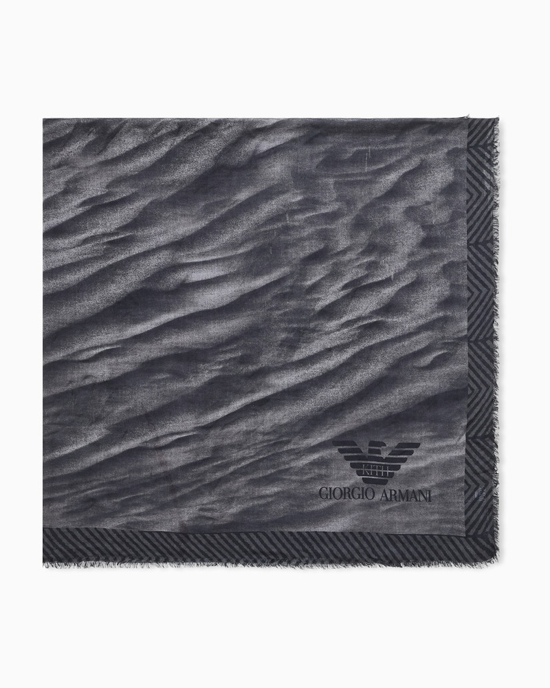GIORGIO ARMANI X KITH MODAL AND CASHMERE STOLE WITH DUNE PRINT 1