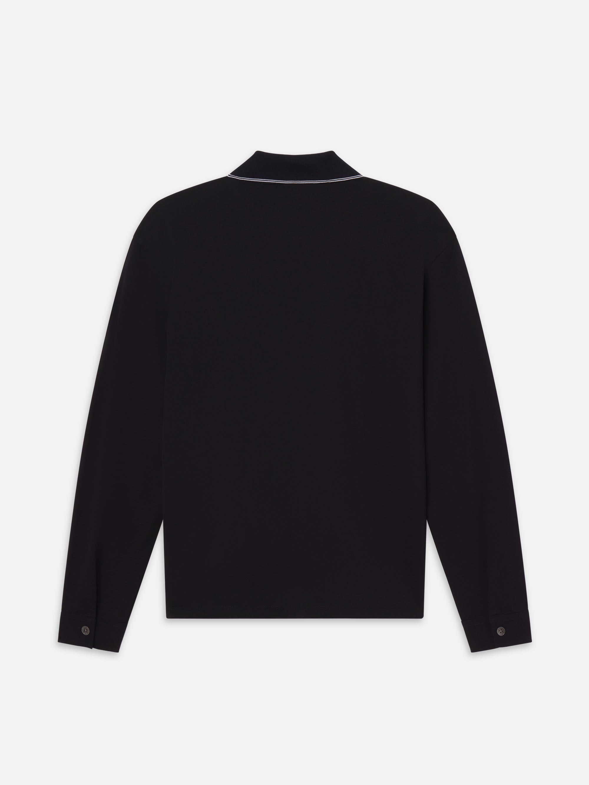 L/S Pique Polo in Dark Navy - 3
