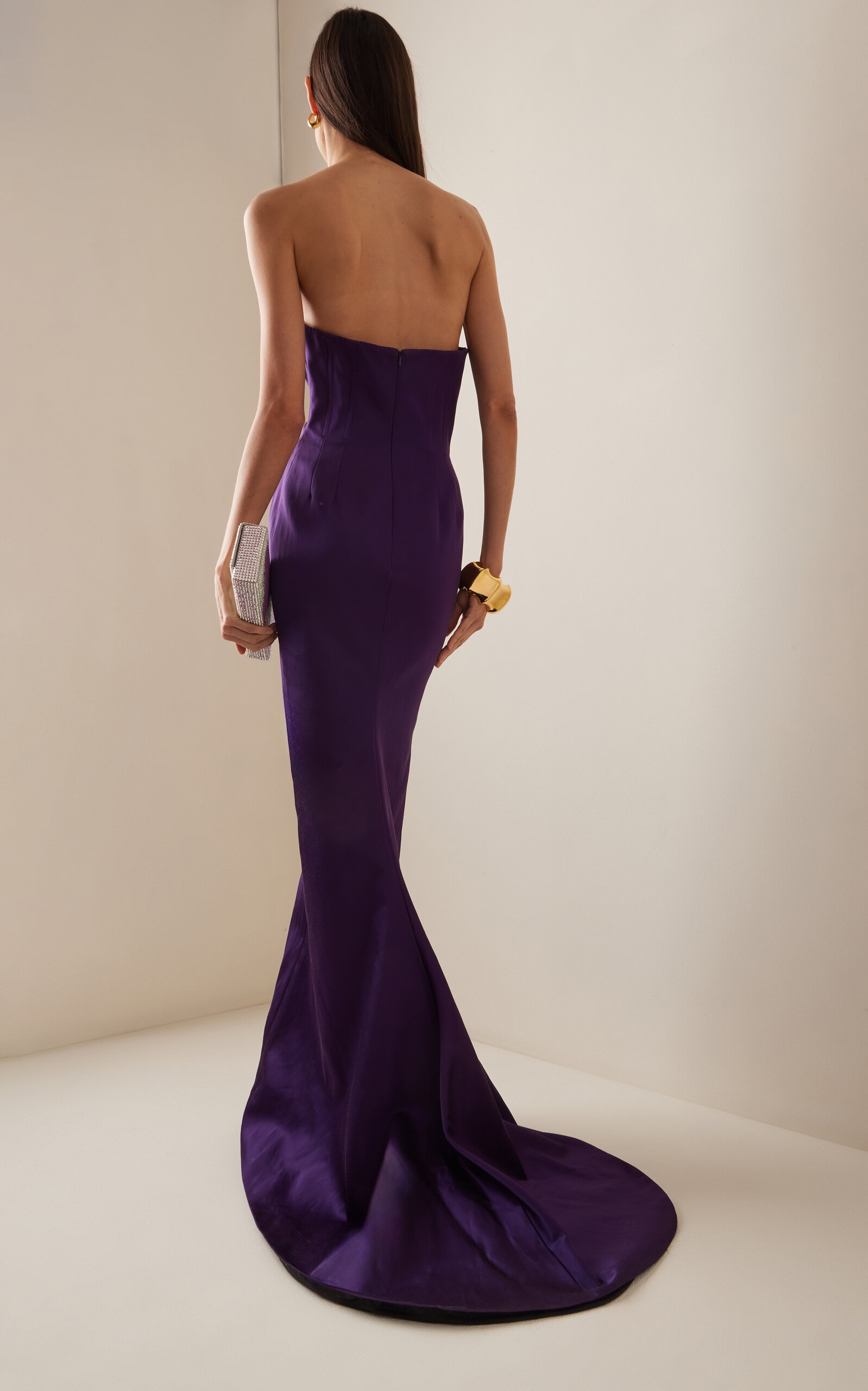 Satin Column Gown purple - 4