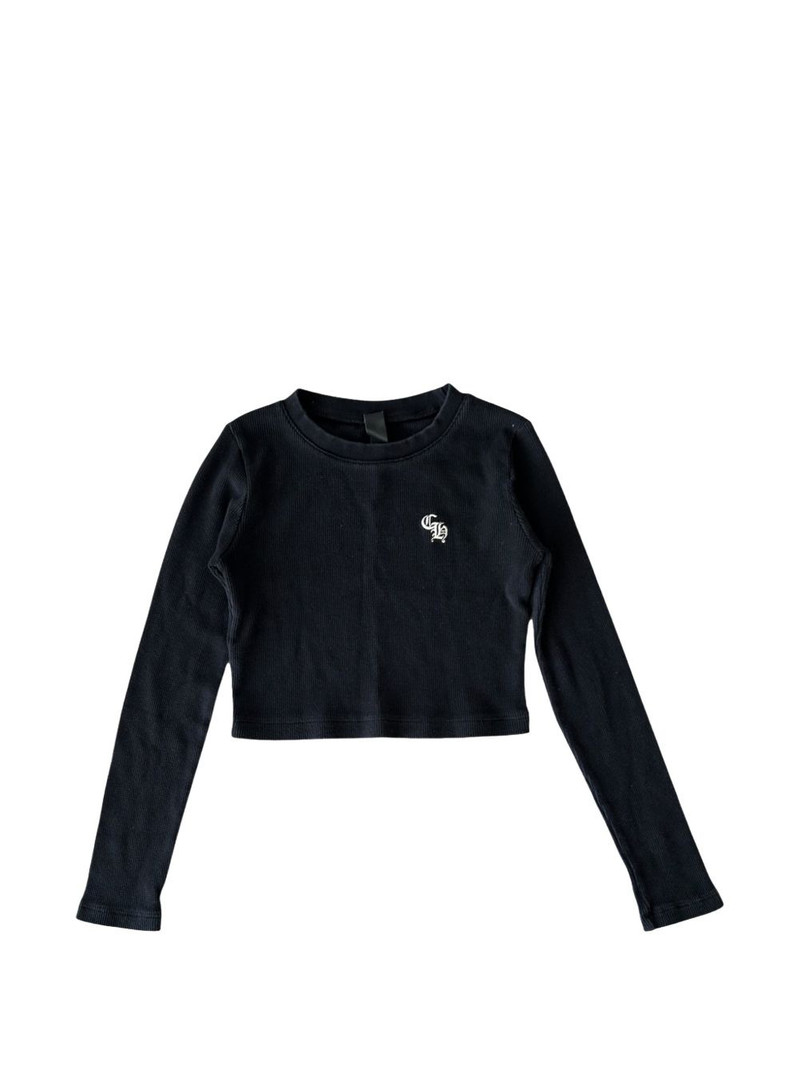 logo-embroidered T-shirt 1