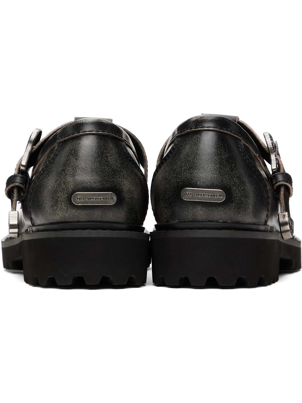Black Western Mary Jane Loafers - 2
